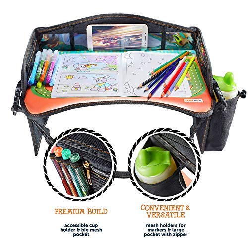 Coolmum Kids Travel Tray, Toddler Car Seat Tray, Double Sided Activity Organizer - Image 4