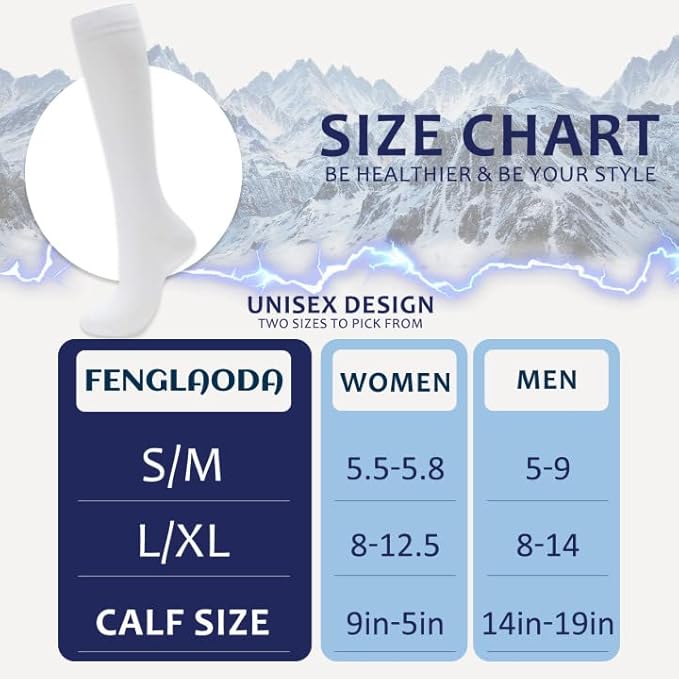 fenglaoda 8 Pairs Compression Socks - Image 2