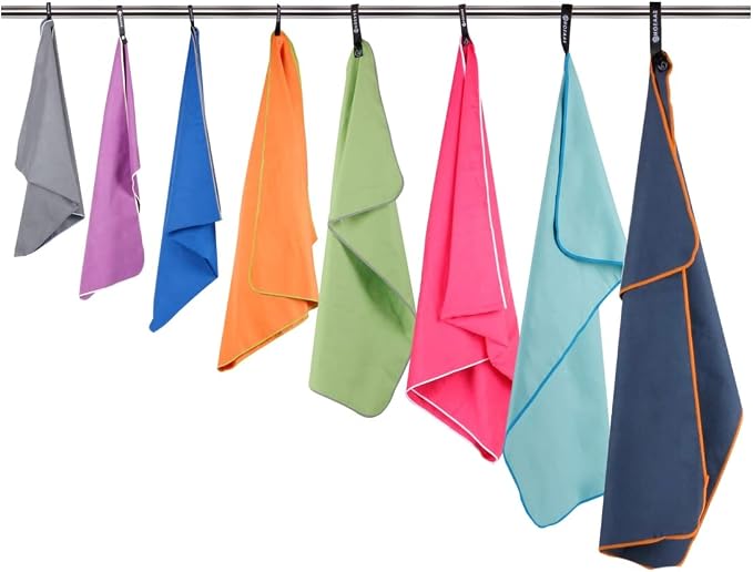 HOEAAS 2 Pack Microfiber Camping Towels, Quick Dry Towel, Super Absorbent Ultra - Image 4