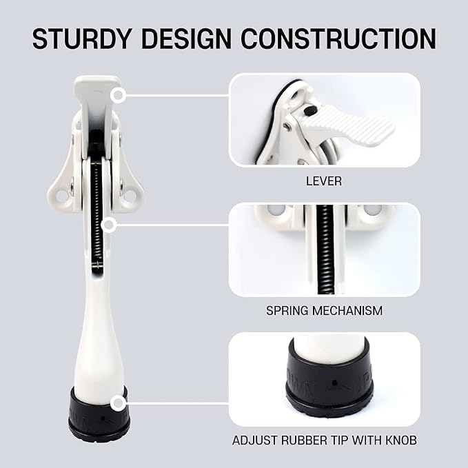 One Touch Kickdown Door Stopper, Door Holder, Heavy Duty Door Stops, Bottom of - Image 4