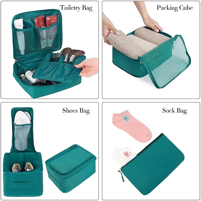 BAGAIL 8 Set Packing Cubes Luggage Packing Organizers - Image 3