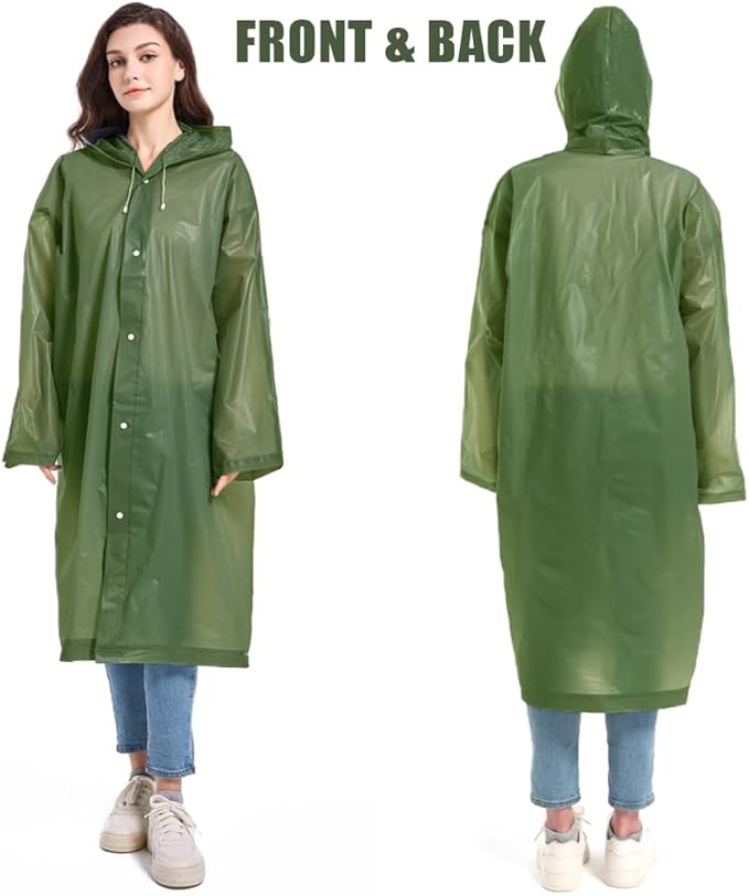 Rain Coats - Reusable EVA Rain Ponchos - Image 2