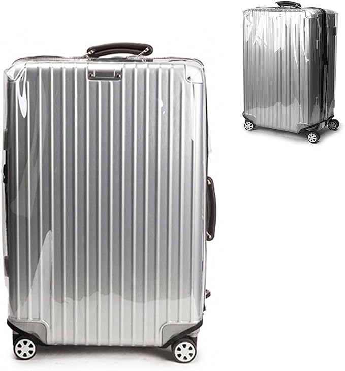 Transparent PVC Suitcase Cover, No Disassembly Required Clear Luggage Protector by Linpr