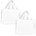2Pcs Crystal Clear PVC Travel Toiletry Bag Kit by ROYBENS