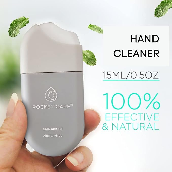 POCKET CARE | 2 Pack Peppermint Hand Cleanser Moisturizing Spray 1 Fl OZ- - Image 2