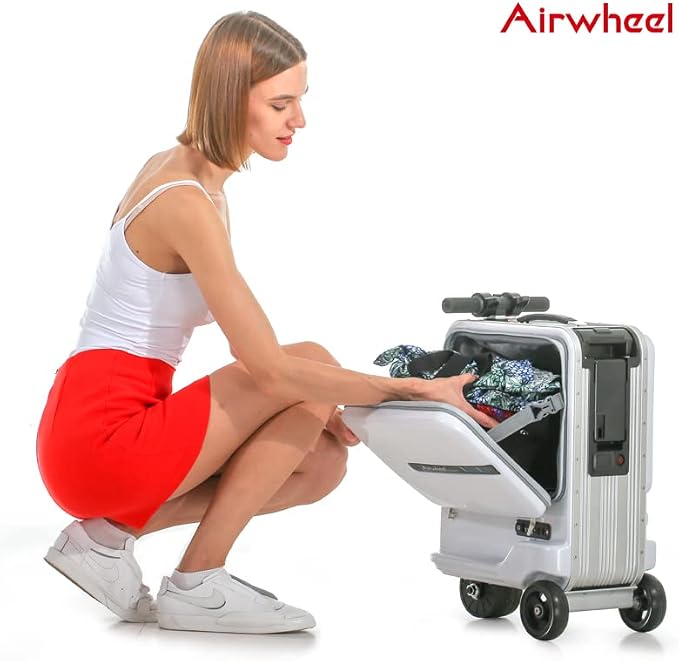 Airwheel 20 Inch Smart Rideable Suitcase Electric Luggage Scooter Carry On - Image 7