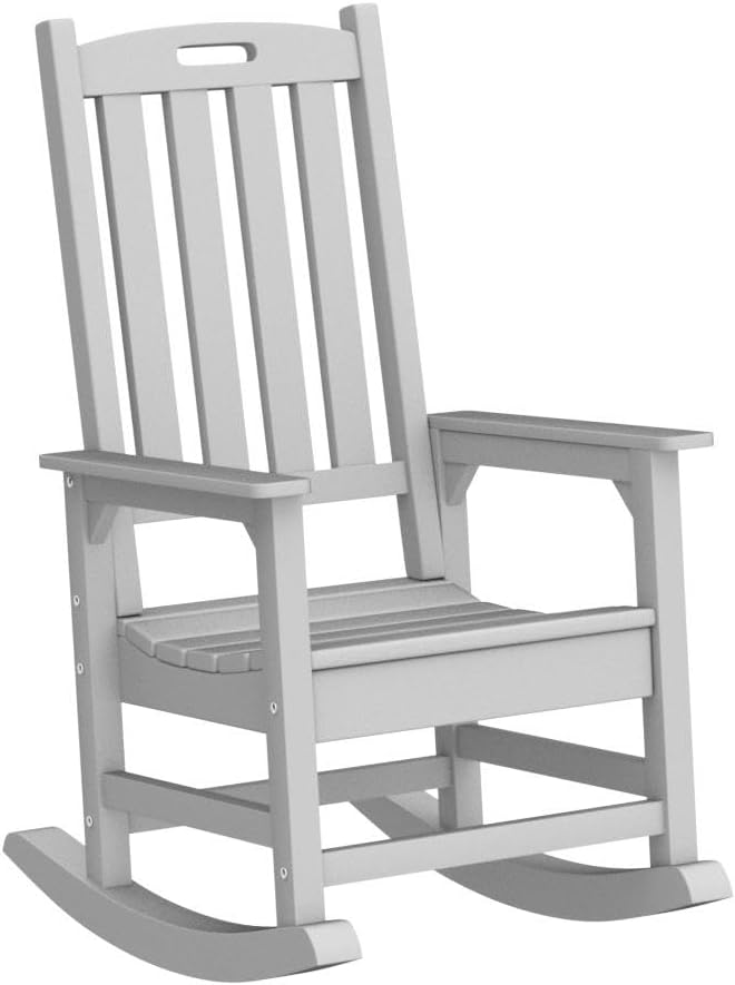 Psilvam Oversized Outdoor Rocking Chair Set of 2, Porch Rocker - Image 5