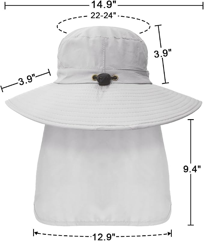 Outdoor Sun Hats with Stowable Neck Flap - Image 5