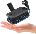 Travel Power Strip with USB Ports, NTONPOWER 4ft Flat Plug Wrapped Around Short by NTONPOWER