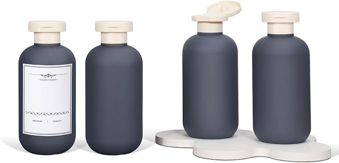 ASEVAT 6.7oz Refillable Plastic Travel Shampoo Bottles, Empty Travel Shampoo by ASEVAT