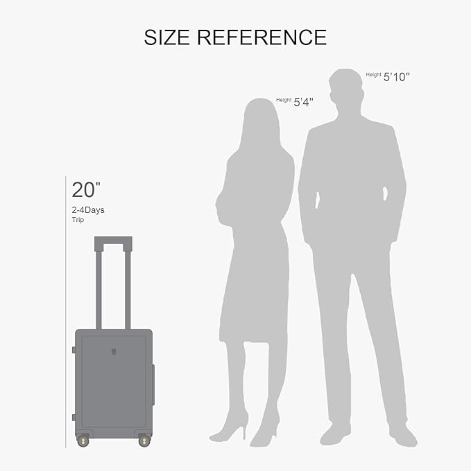 LEVEL8 Rolling Carry on Luggage Airline Approved, Carry-on Suitcases - Image 9