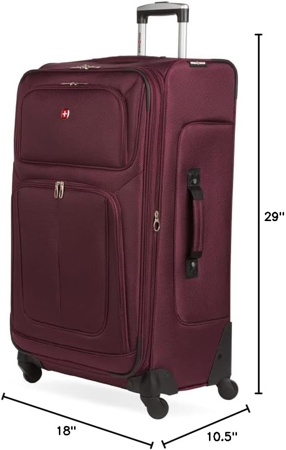 SwissGear Sion Softside Expandable Luggage – Large Checked Suitcase - Image 11
