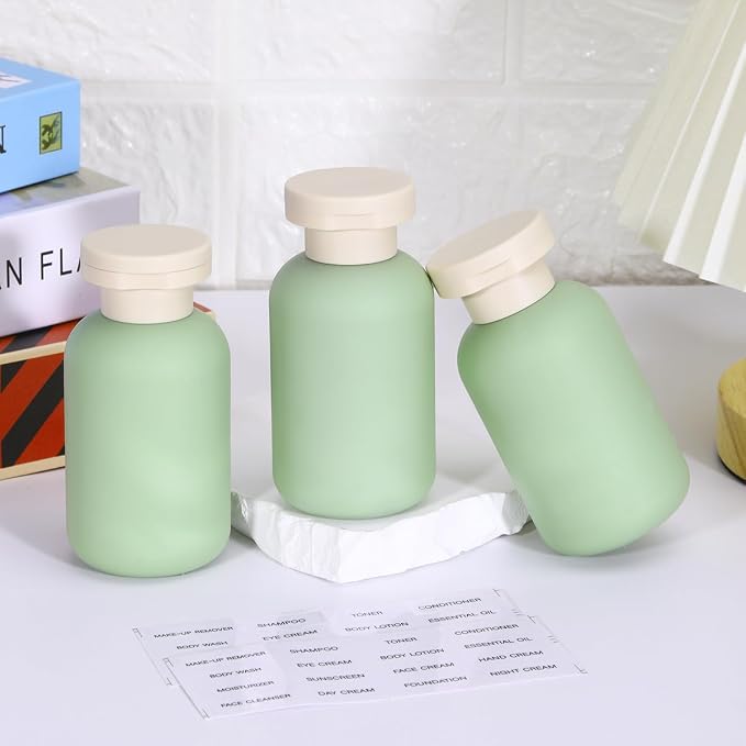 3.4 oz Plastic Small Travel Shampoo Bottles, Refillable Flip Cap Squeeze Bottles - Image 6