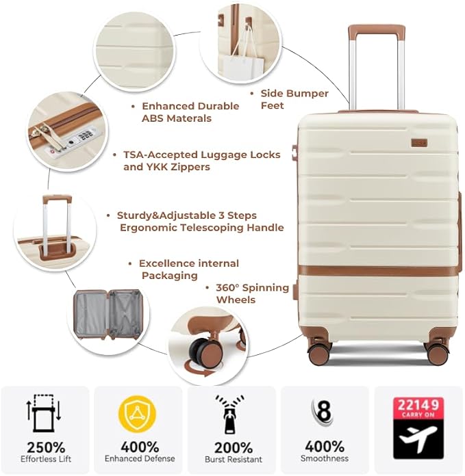 Luggage Sets Lightweight Hard Shell Suitcases - Image 4