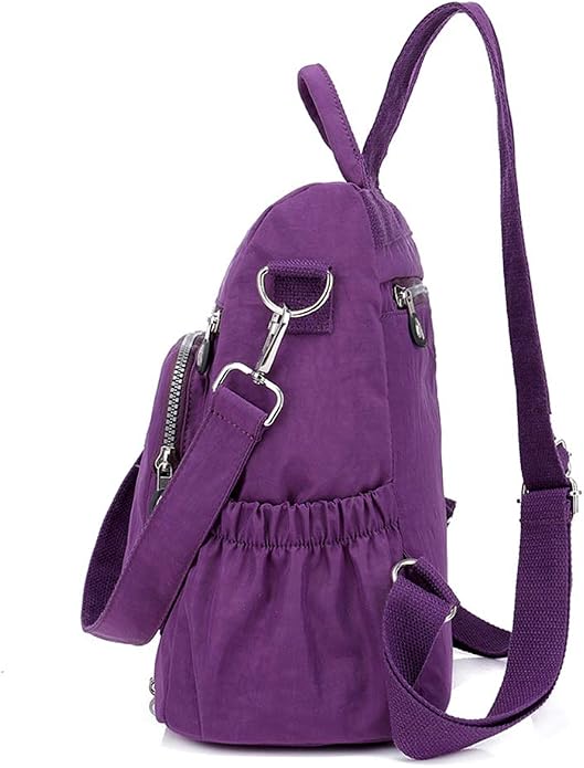 MINTEGRA Women Shoulder Backpack Multi-Pocket Nylon Purse Large Capacity - Image 3