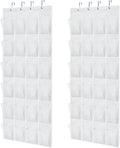 GORILLA GRIP Over the Door Shoe Organizer, 2 Pack, 24 Breathable Mesh Pockets by GorillaGrip