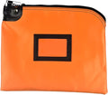 Keyed Secure Tough Safe Locking Bag W/Zipper-12W x 9H Orange Laminated Nylon by BankSupplies