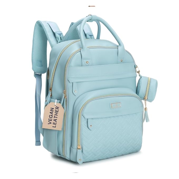 BabbleRoo Leather Diaper Bag Backpack by BabbleRoo
