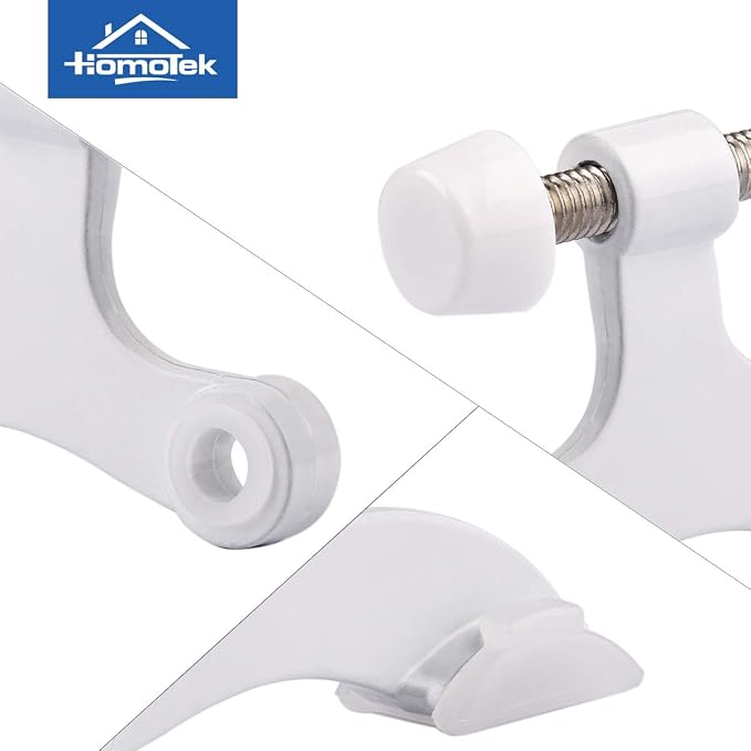 HOMOTEK 8 Pack Hinge Pin White Door Stopper, Adjustable Deluxe Heavy Duty Door - Image 5