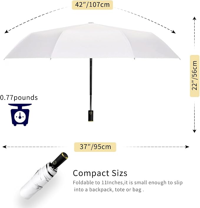 Cuby UV Sun Umbrella Compact Folding Umbrella lightweight Portable Manual - Image 5