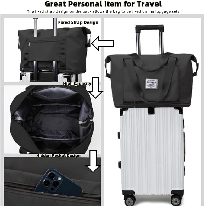 Large Capacity Foldable Travel Bag, Expandable lightweight Carry on Bag - Image 3