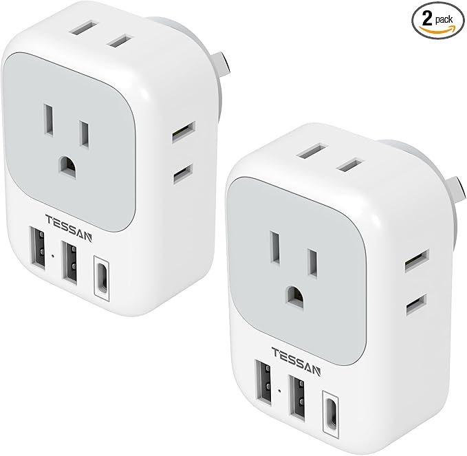 Australia Plug Adapter, TESSAN Australian Power Adaptor by TESSAN