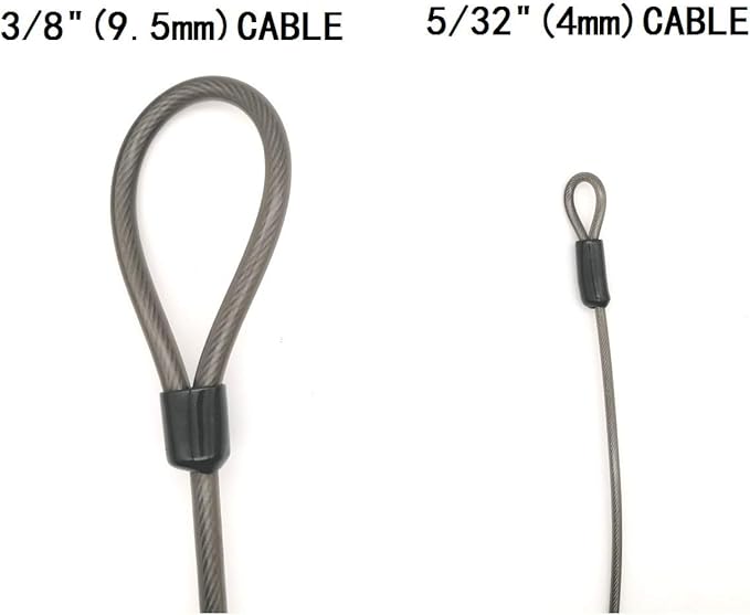 4mm Thick（5/32"） 7FT, 30FT Braided Steel Coated Security Thin Cable Anti-Lost - Image 4