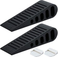 JQK Rubber Door Stopper Wedge, Wooden Floor, DSB61-BK-P4 by Homeimprovement