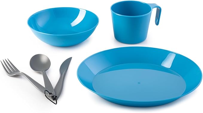 GSI Outdoors Cascadian 1 Person Table Set I 6-Piece Camping, Backpacking Mess by GSIOutdoors