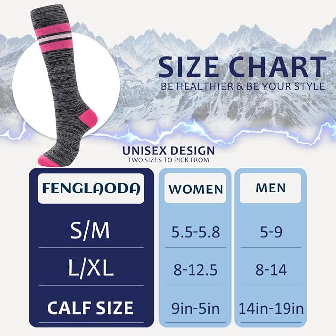 fenglaoda 8 Pairs Compression Socks - Image 2