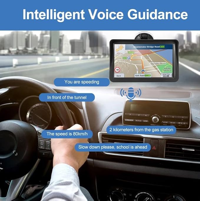 Car GPS Navigation, 2025 Map 9 inch Touch Screen Car GPS Navigation System - Image 6