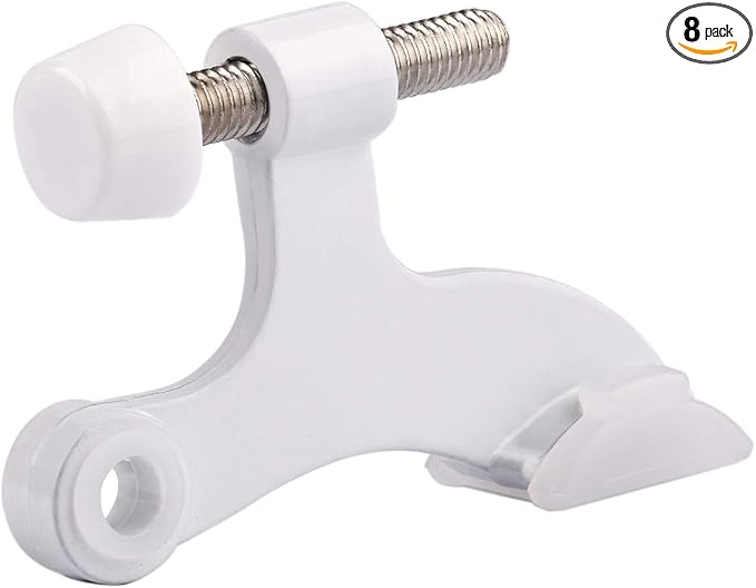 HOMOTEK 8 Pack Hinge Pin White Door Stopper, Adjustable Deluxe Heavy Duty Door by HOMOTEK