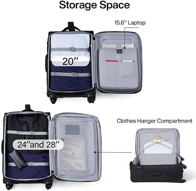 Hanke 28 Inch Softside Expandable Luggage - Image 6