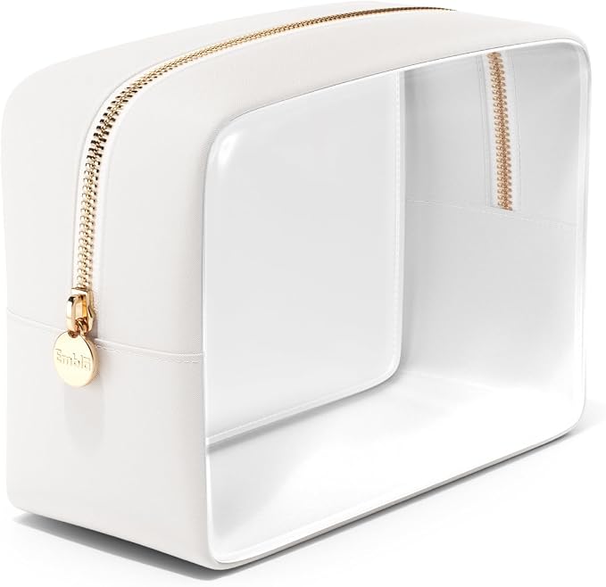 Clear Makeup Bag Zipper Pouch, Transparent Cosmetic Case Organizer, TSA by Embla