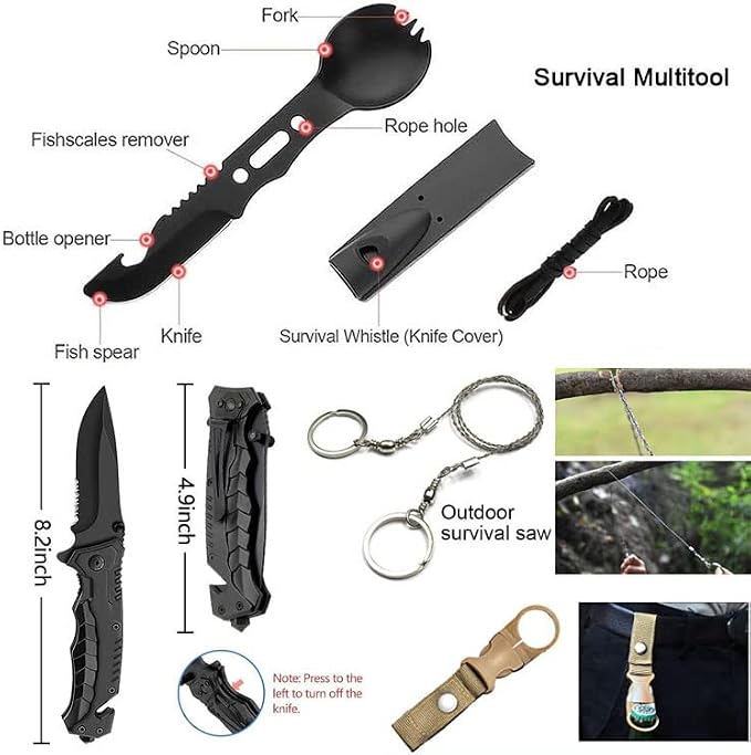 Outdoor Camping Survival Gear and Equipment, Survival Kits Fishing Hunting - Image 6