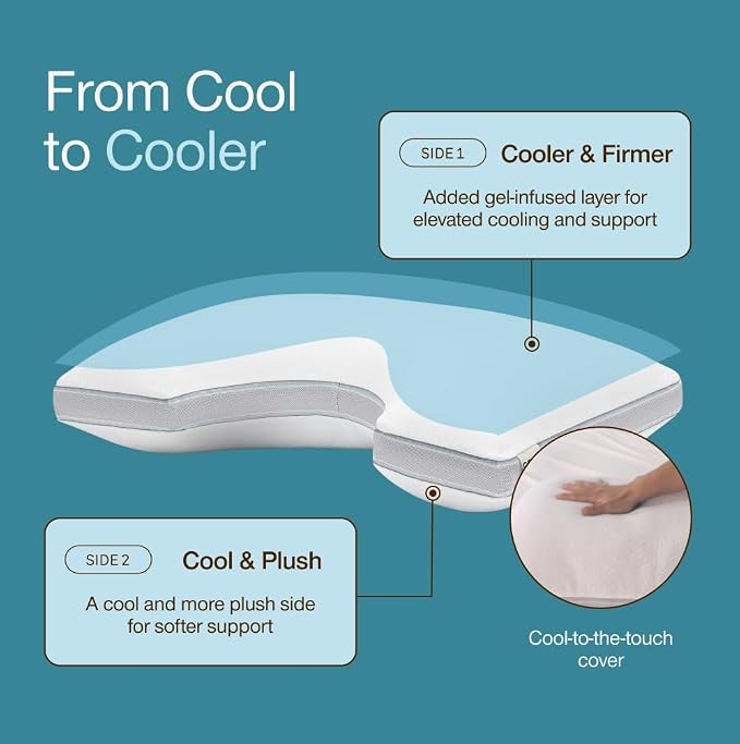 Coop Home Goods Cool+ Cut-Out Adjustable Pillow Queen - Image 5