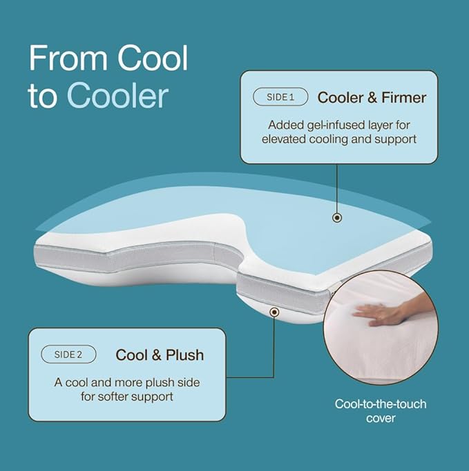 Coop Home Goods Cool+ Cut-Out Adjustable Pillow King - Image 5