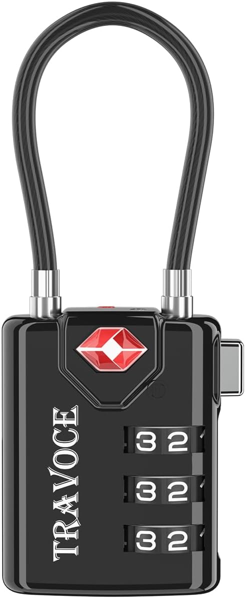 TSA Approved Luggage Locks, Travel Locks Which Also Work Great as Gym Locks by TRAVOCE