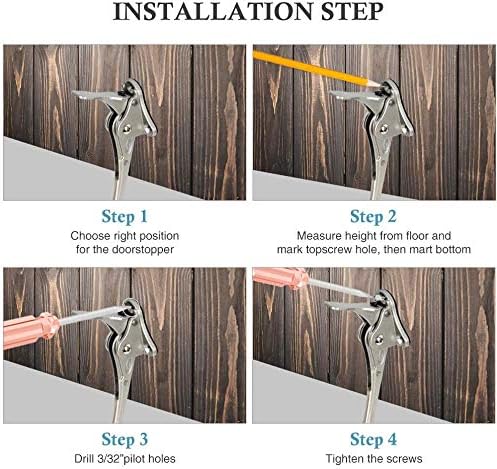 Door Stopper, One-Touch semi-Automatic Metal Door Stopper, - Image 7