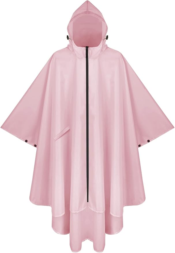 PTEROMY Hooded Rain Poncho for Adult by PTEROMY