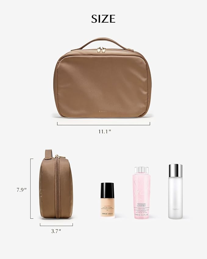 EACHY Hanging Toiletry Bag, Satin 4 Compartments Travel Toiletry Bags - Image 5
