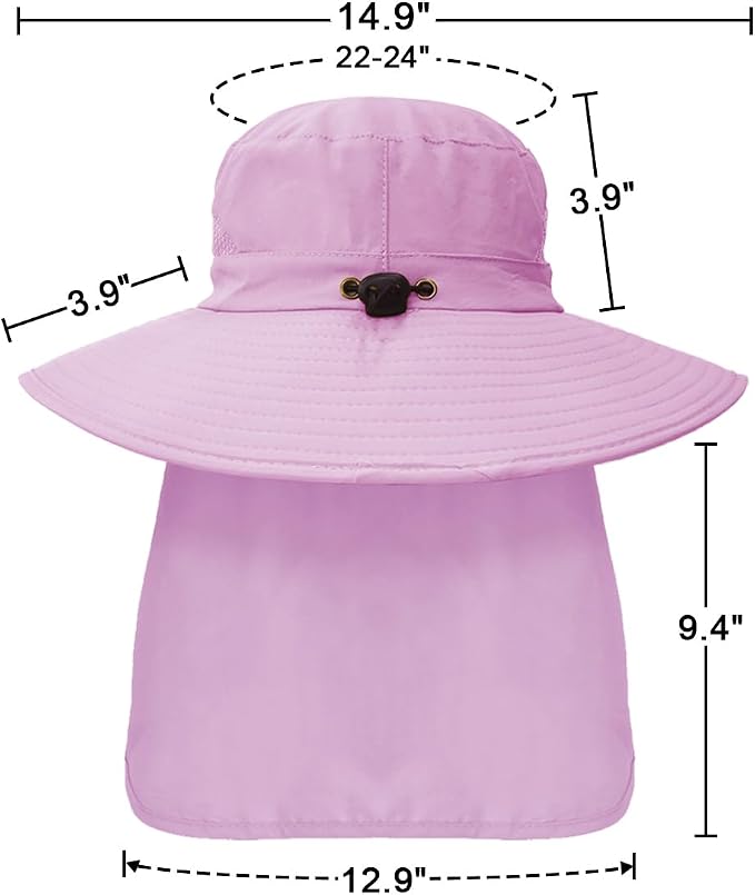 Outdoor Sun Hats with Stowable Neck Flap - Image 5
