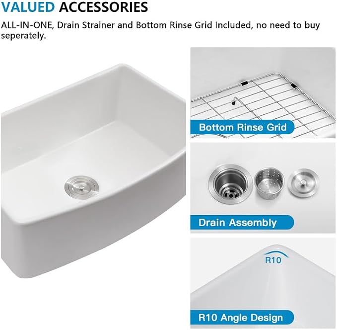 30 White Farm Sink - Image 6