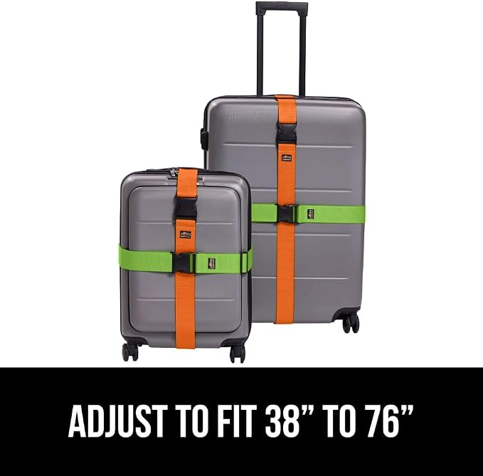 GORILLA GRIP Heavy Duty 4 Pack Adjustable Luggage Straps - Image 8
