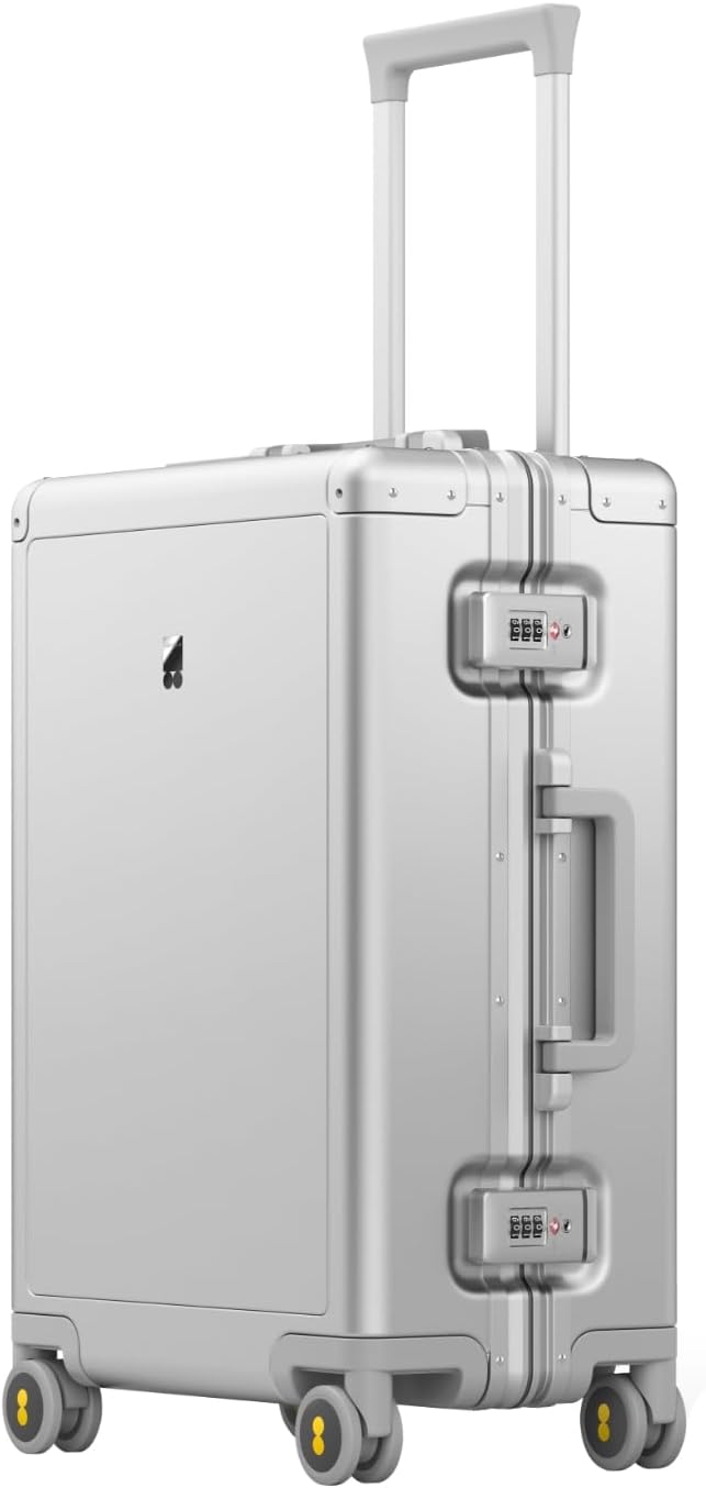 LEVEL8 Gibraltar Carry on Luggage, 20 Inch Aluminum Zipperless Luggages Airline by LEVEL8