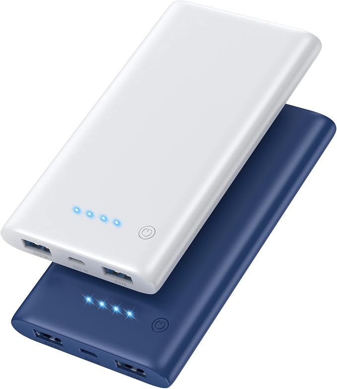 Portable Charger Power Bank 10000mAh, Ultra Slim Portable Phone Charger by AONIMI