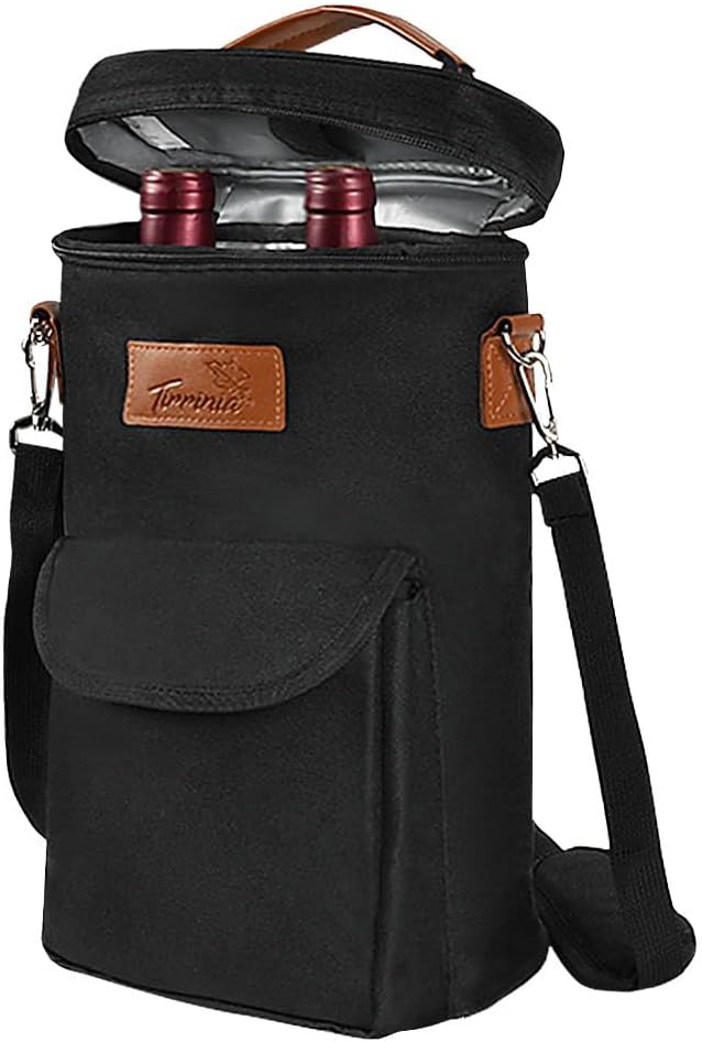 Tirrinia 2 Bottle Wine Gift Tote Carrier by Tirrinia