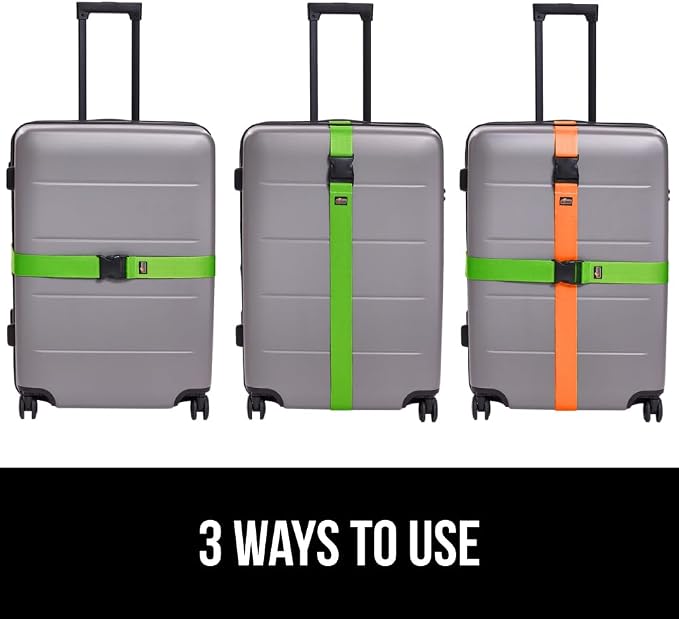 GORILLA GRIP Heavy Duty 4 Pack Adjustable Luggage Straps - Image 6