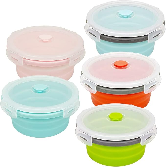 CARTINTS 800ml Silicone Collapsible Food Storage Containers-Prep/Storage Bowls by CARTINTS
