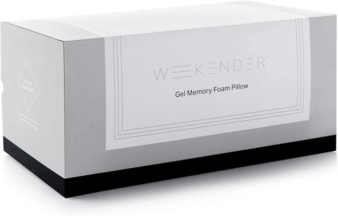 WEEKENDER Gel Queen Size-1-Pack-Medium Plush Feel-Neck and Shoulder Support-Side - Image 4